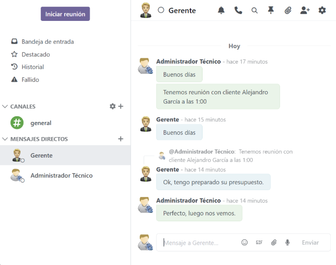 Conversaciones, chat directo y grupal